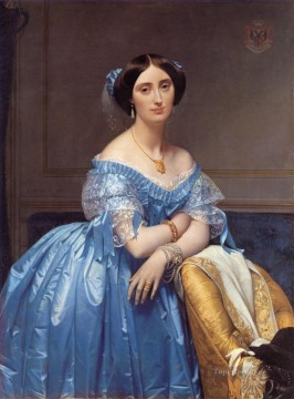Princess Albert de Broglie Neoclassical Jean Auguste Dominique Ingres Oil Paintings